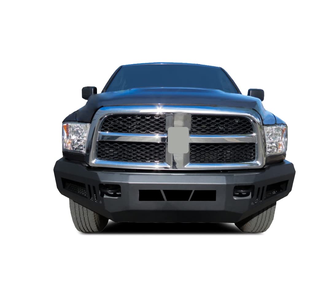 Heavy Duty Black Horse Armour Front Bumper I Front Bumper Matte Black Compatible with 2010-2010 Dodge Ram 2500|2011-2018 Ram 2500|2010-2010 Dodge Ram 3500|2011-2018 Ram 3500-AFB-RA25-10