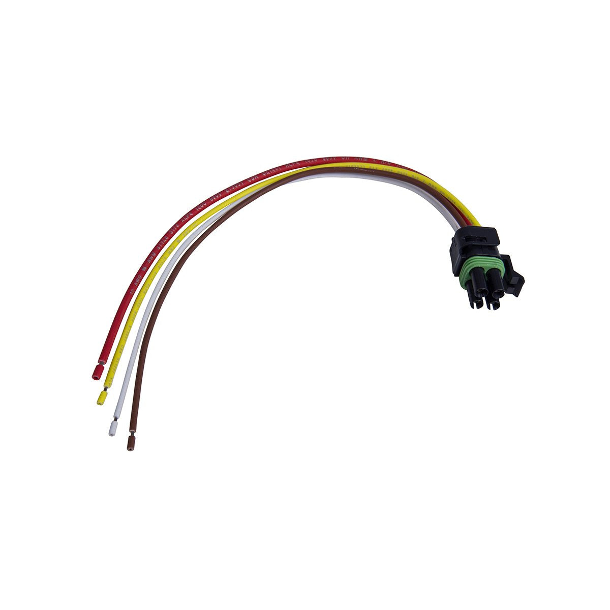Kwikee Electric RV Step Replacement 4-Way Wiring Plug with Packard Connector for 5th Wheel RVs, Travel Trailers and Motorhomes, 4-Pin Pre-Wired Harness with Male Connection - 369243