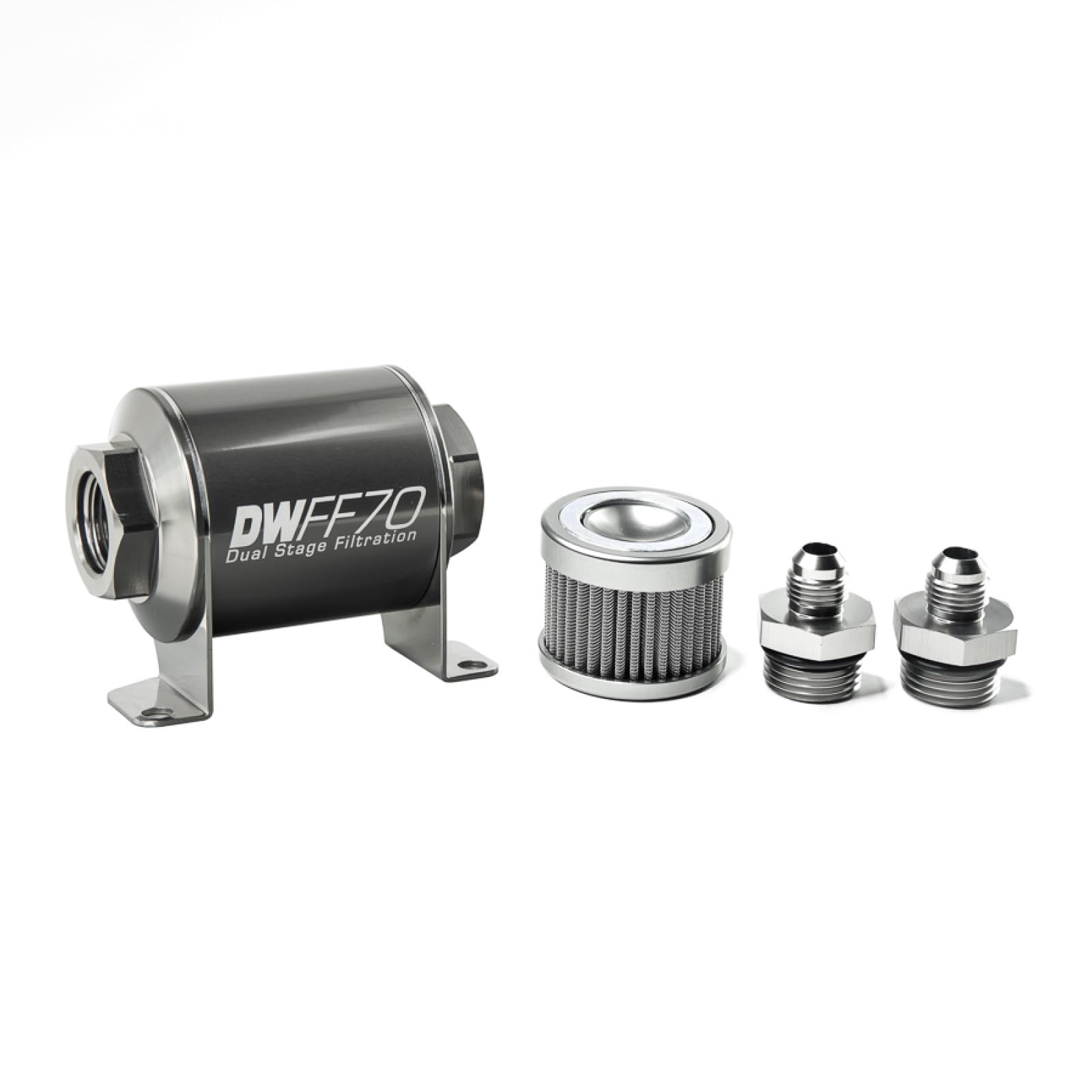 in-line DeatschWerks Fuel Filter and housing kit (8-03-070-100K-6)