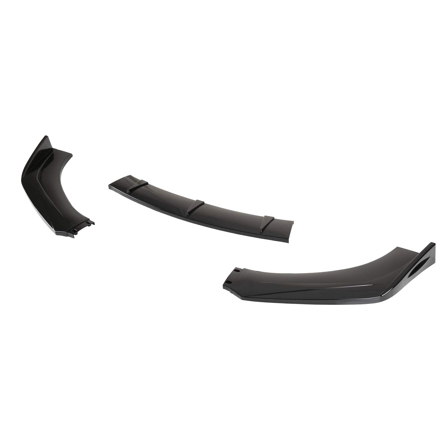 Glossy Black Spec-D Tuning Universal Front Lip Spoiler Splitter Body 3PC Style Set