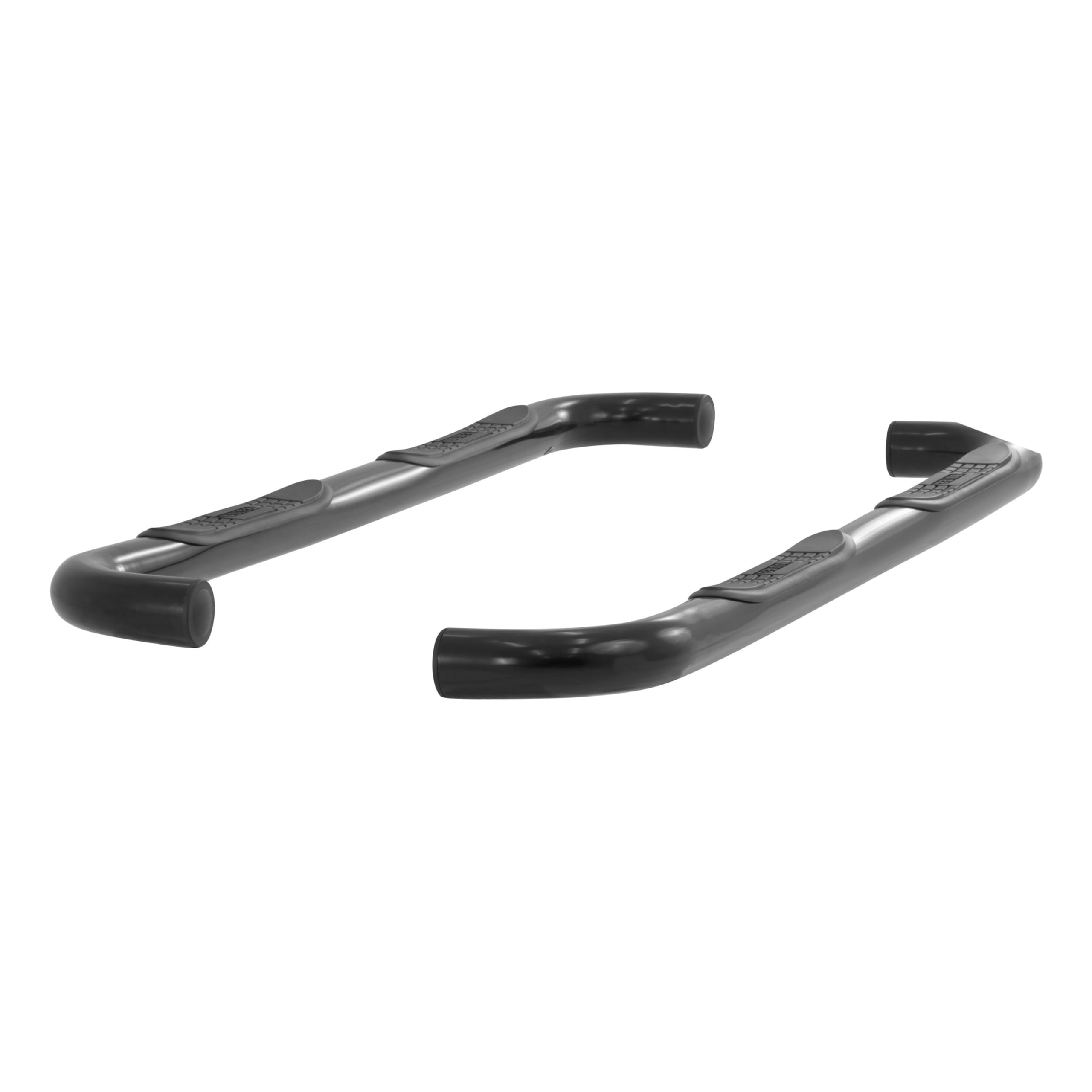 3-Inch Round Black Steel ARIES Nerf Bars, No-Drill, Fits Select Hummer H3