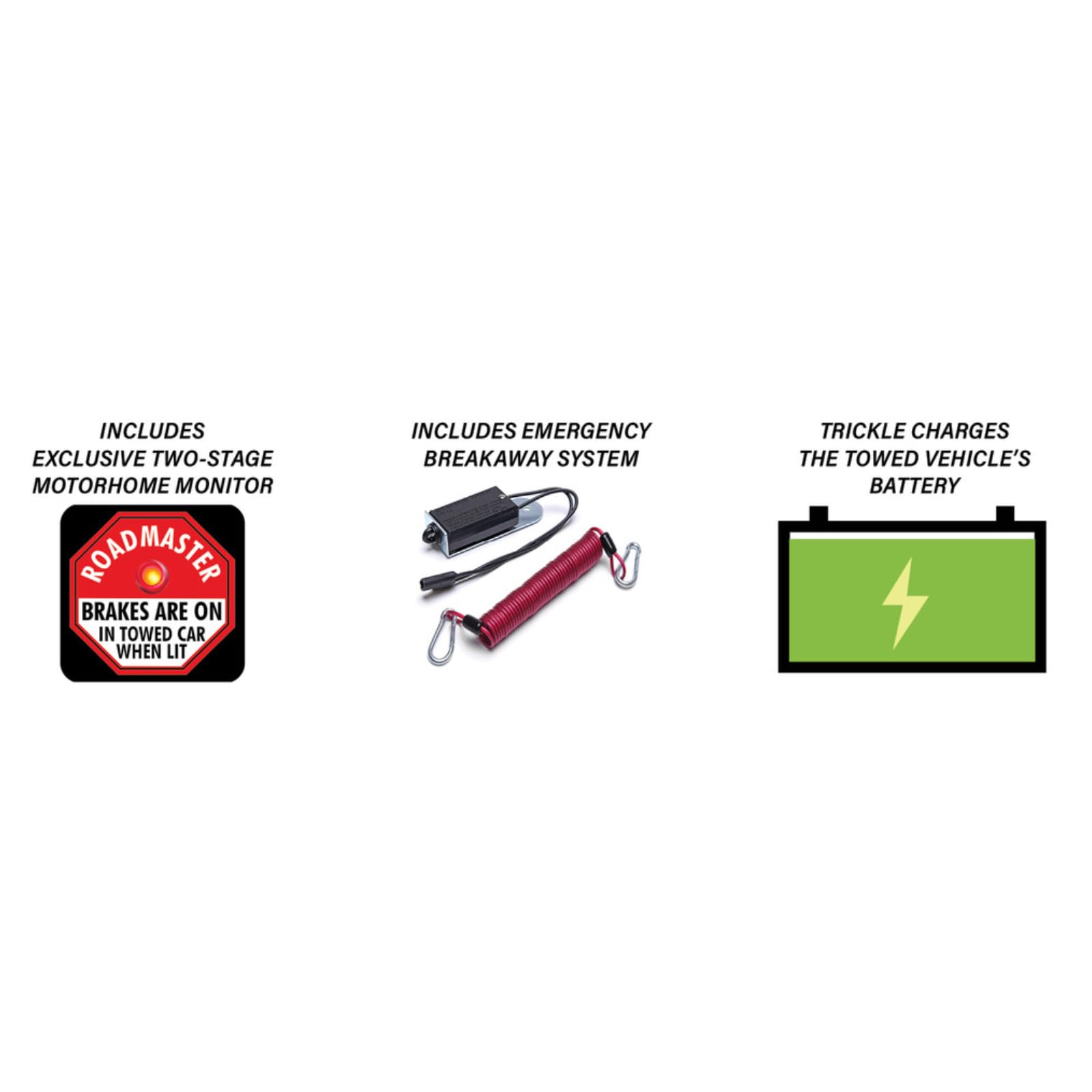 Invisibrake Roadmaster 8700 Support Braking System with Emergency Breakaway System fits Towed Vehicles with Vacuum-Powered Brakes | 5-100 PSI Brake Pressure | Made in the USA