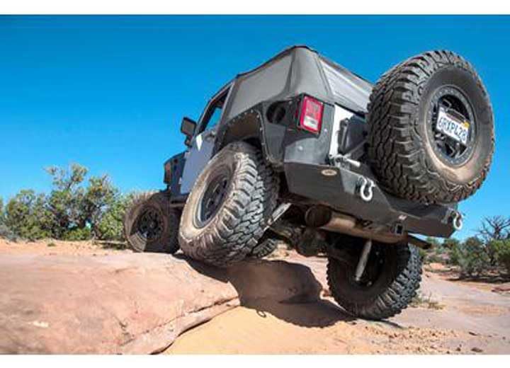 XRC Rear Bumper Smittybilt 76856-01 with Hitch and Tire Carrier for Jeep JK, (Box 1 of 2)