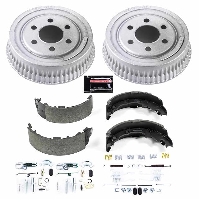 Power Stop Autospecialty KOE15299DK Rear Replacement Brake Kit-OE Brake Drums & Ceramic Brake Pads For Dodge Dakota 1992-2002 [Model Specific]