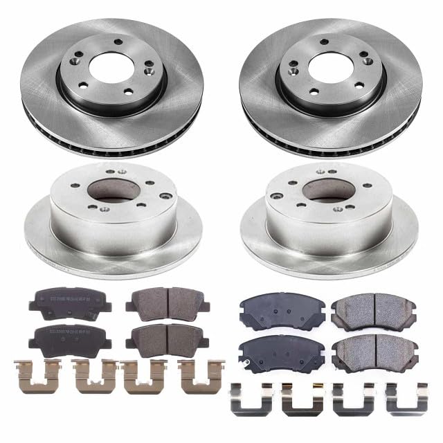 Power Stop Autospecialty KOE5914 Front and Rear Replacement Brake Kit-OE Brake Rotors & Ceramic Brake Pads For Kia Soul 2010-2011 [Model Specific]