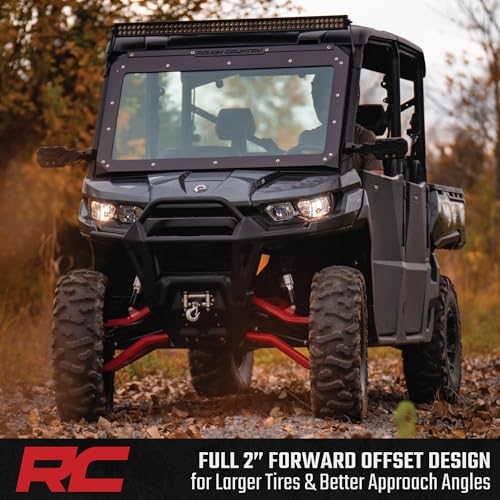2" High Clearance A-Arms Rough Country for Can-Am Defender HD8/HD9/HD10-97041RED