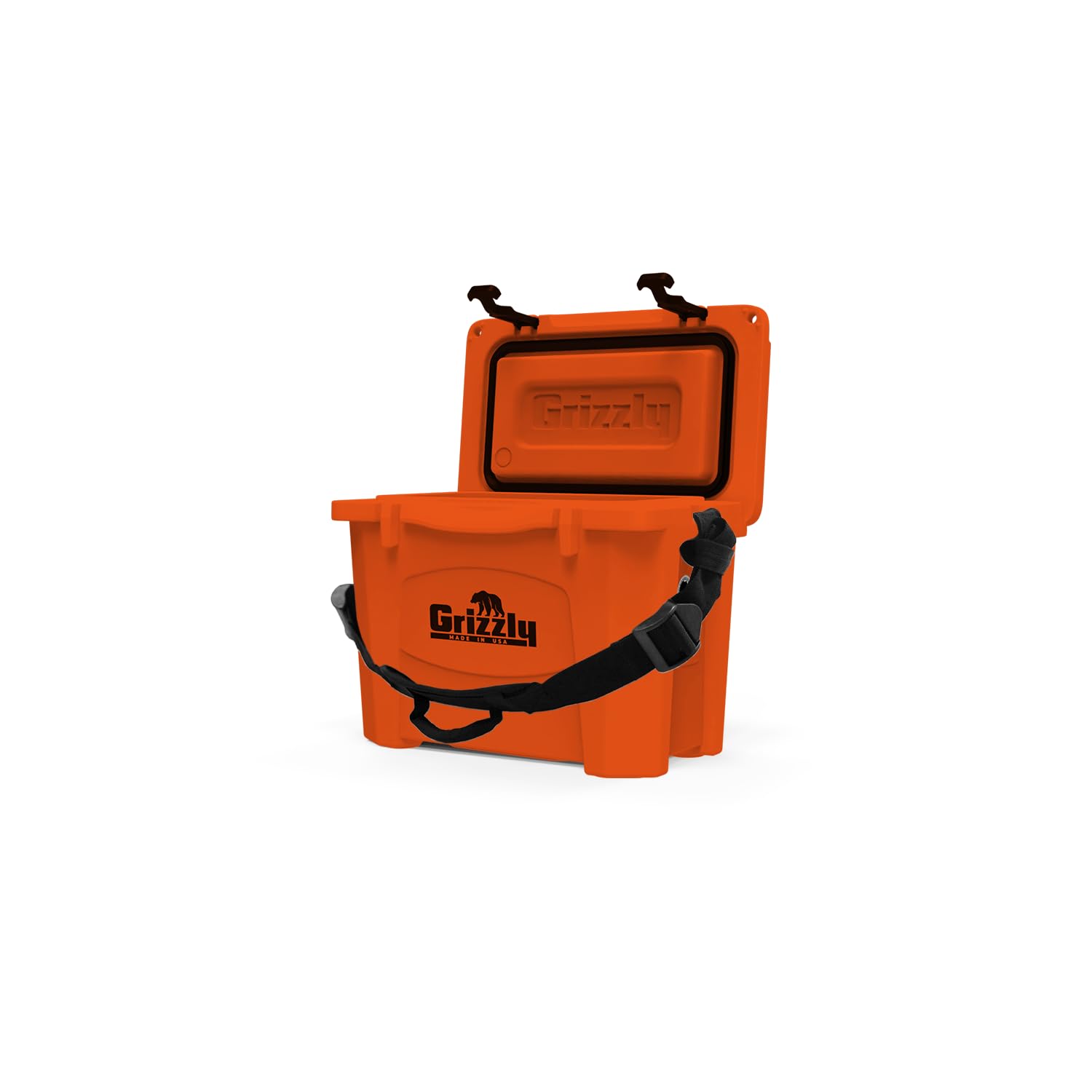 15 Cooler Grizzly | 15 qt Ice Chest Durable Rotomolded Insulated | Made in USA | Warranty for Life | For Beach Boat Camping Fishing Hunting | G15 | Orange