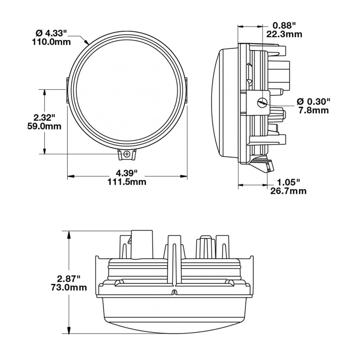 DOT Headlight Assembly JW Speaker 8415 Series - 0552031