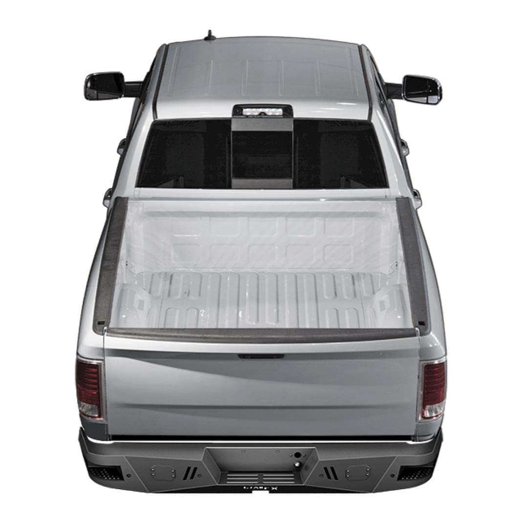 Trailfx RLDB003TI Rear Bumper One-Piece Fits Ram 1500 2011-2018 Titanium Black Powder Coated Steel, Direct Fit No-Drill OE Sensor and OE Hitch Compatible