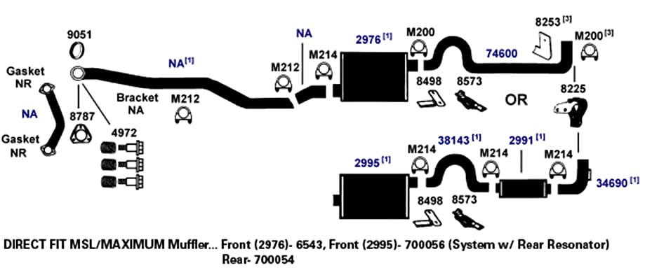 Exhaust Muffler AP Exhaust Products 2995