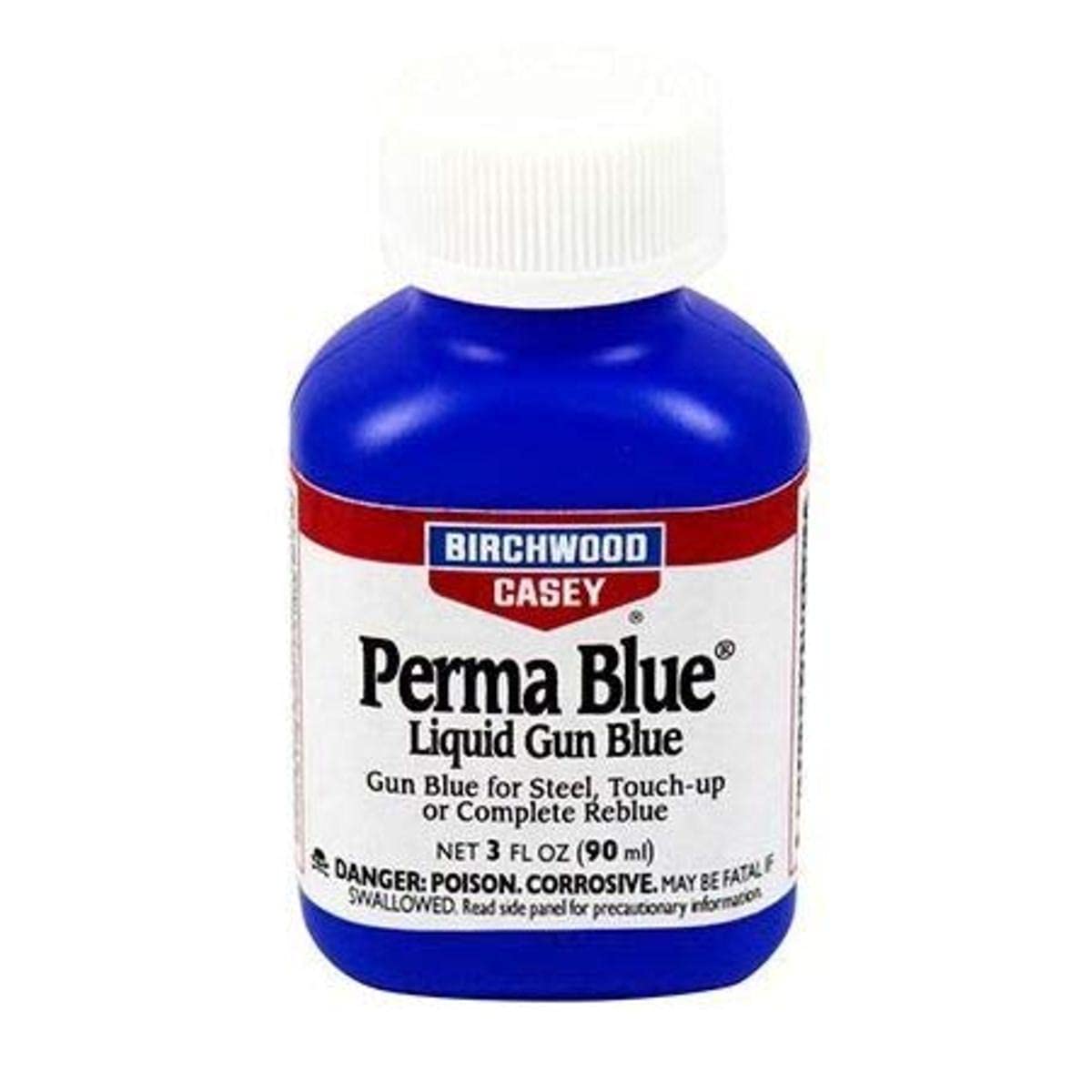 Birchwood Casey Spanish Perma Blue Fast-Acting Long-Lasting Liquid Gun Blue for Steel, Touch-Up & Complete Reblue, 3 FL OZ (90ml)