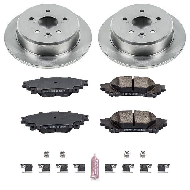 Power Stop KOE6930 Rear Replacement Brake Kit-OE Brake Rotors & Ceramic Brake Pads For Lexus IS250 2014-2015 [Model Specific]
