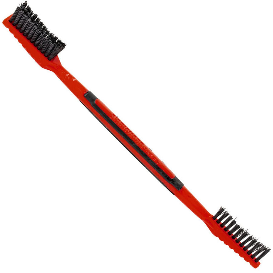 Dual End Birchwood Casey Nylon Cleaning Brushes | Durable Versatile Gun Maintenance Cleaning Scrubbing Brush Set in Plastic Tub - Pack of 25