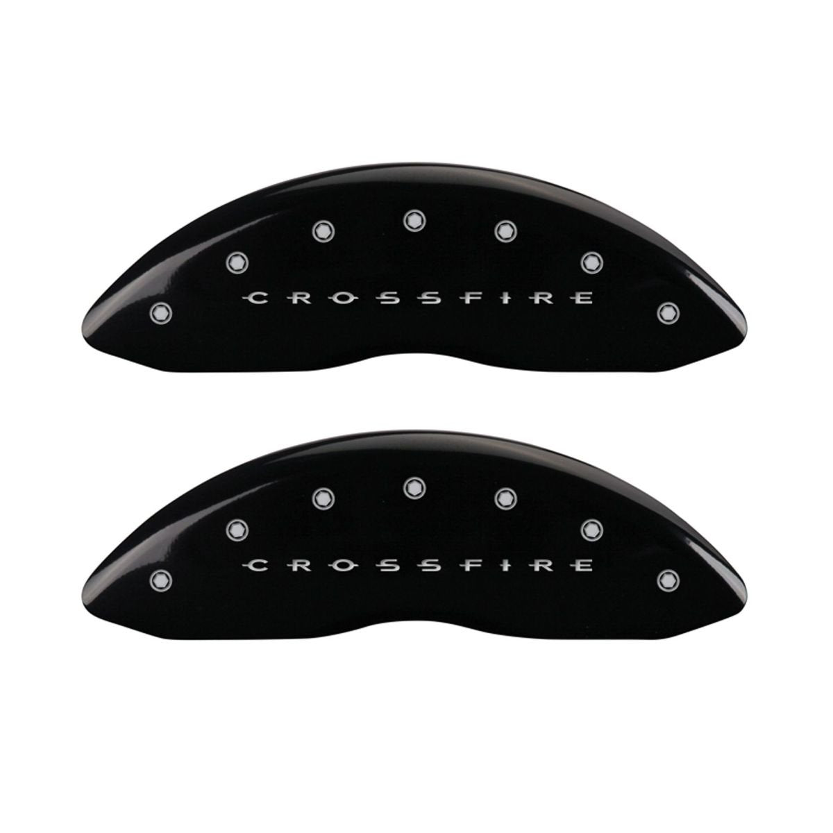 MGP 32010SCRFBK Caliper Covers Crossfire Black - Engraved Front & Rear44; Set of 4