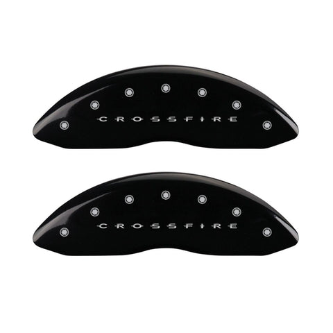 MGP 32010SCRFBK Caliper Covers Crossfire Black - Engraved Front & Rear44; Set of 4