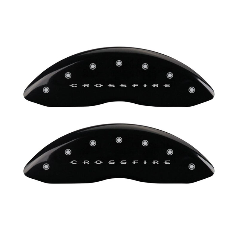 MGP 32010SCRFBK Caliper Covers Crossfire Black - Engraved Front & Rear44; Set of 4