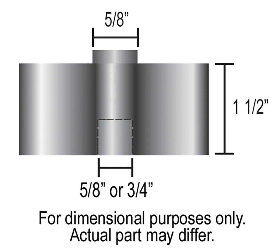 31515 Derale Aluminum Belt Fan Spacer, 1 1/2", Female 5/8-3/4 Pilot, Silver