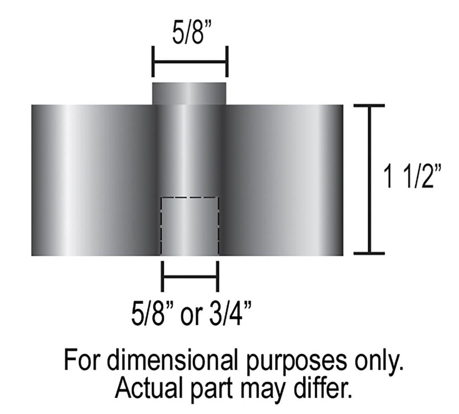 31515 Derale Aluminum Belt Fan Spacer, 1 1/2", Female 5/8-3/4 Pilot, Silver