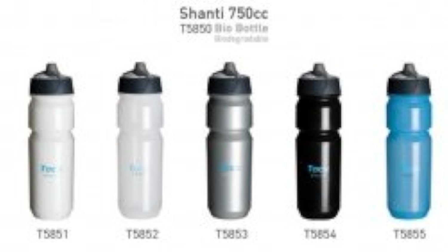 Tacx Bicycle Shanti Twist Water Bottle w/Grey Membrane Lid - Transparent 750cc