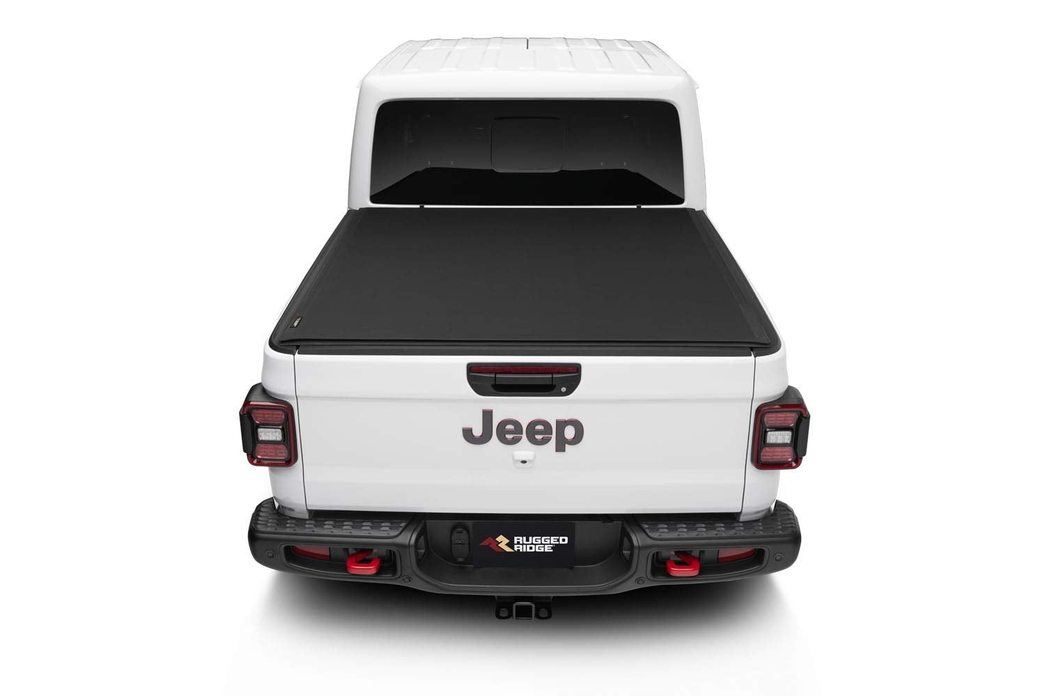 Armis Hard Rolling Tonneau Cover Rugged Ridge for Jeep Gladiator JT | Weather Resistant, Full Bed Access | 13550.23 | Fits 2020-2025 Jeep Gladiator JT with or without Trail Rails