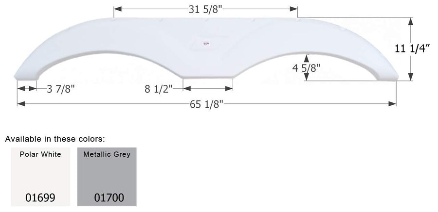 Fender Skirt ICON, Tandem, Starcraft, FS1699, Metallic Grey