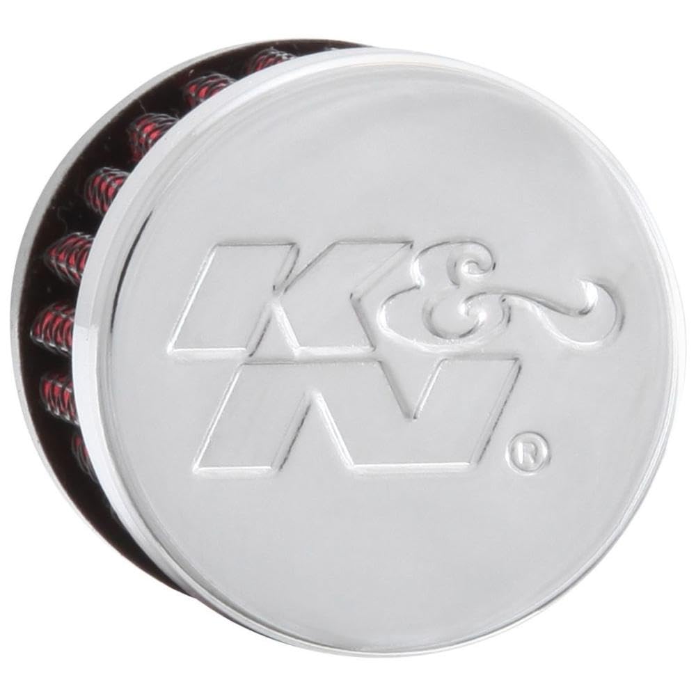 K&N Air Filter/Breather Vent: High Performance, Premium, Washable, Replacement Engine Filter: Flange Diameter: 0.3125 in, Filter Height: 1.125 in, Flange Length: 0.4375 in, Shape: Breather, 62-2470