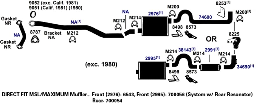 Exhaust Muffler AP Exhaust Products 2995