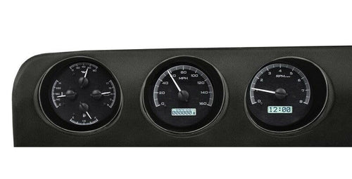 Dakota Digital VHX Analog Gauge System Black Alloy White Backlighting Compatible with 1968 Oldsmobile Cutlass, F-85 and 444 VHX-68O-CUT-K-W
