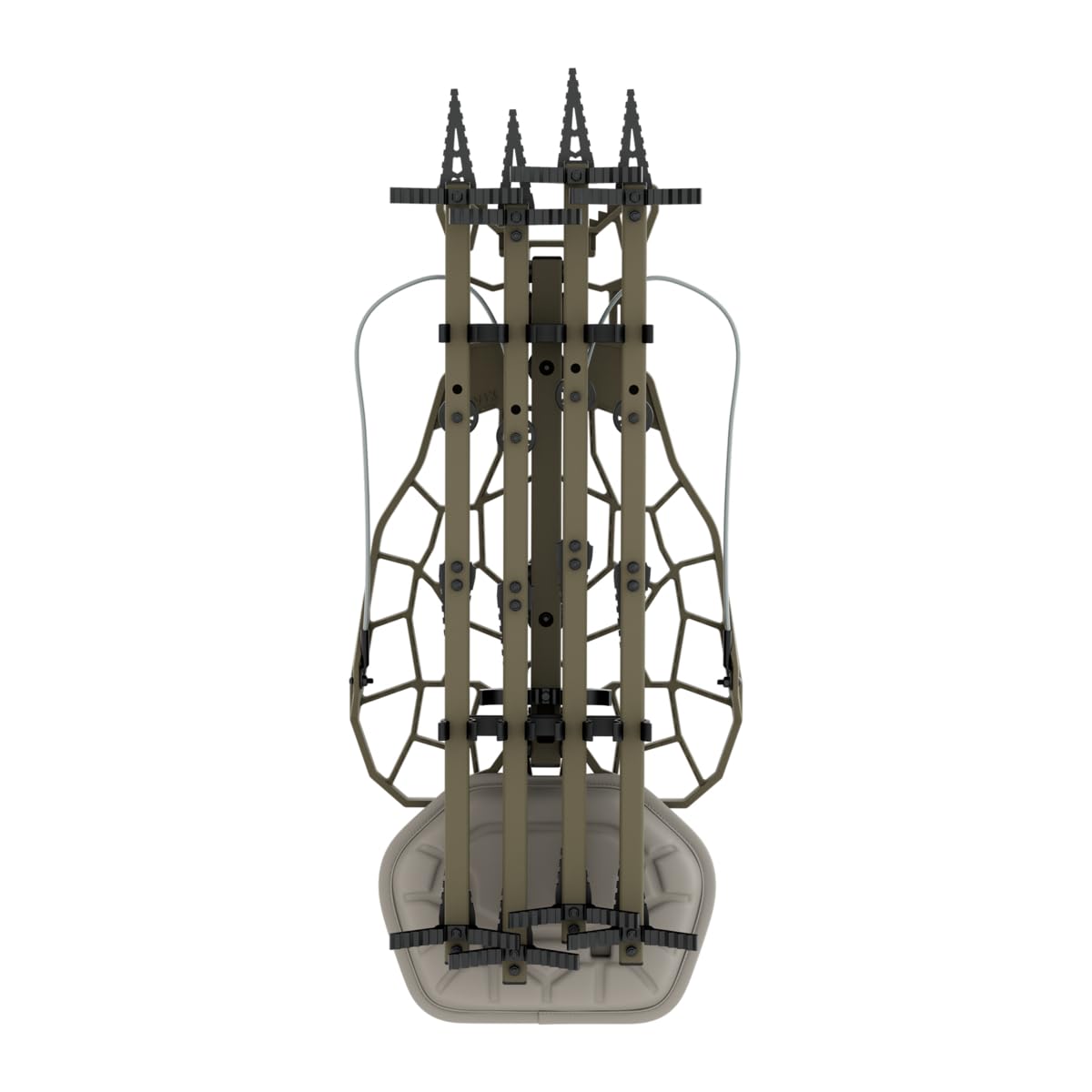 Hunting Accessories Bundle NOVIX Helo Hunt Ready System w/Lock on Tree Stand & Tree Steps – Versatile & Packable – Frost-Coated Treestand Accessories - Made in USA, FDE (Flat Dark Earth)