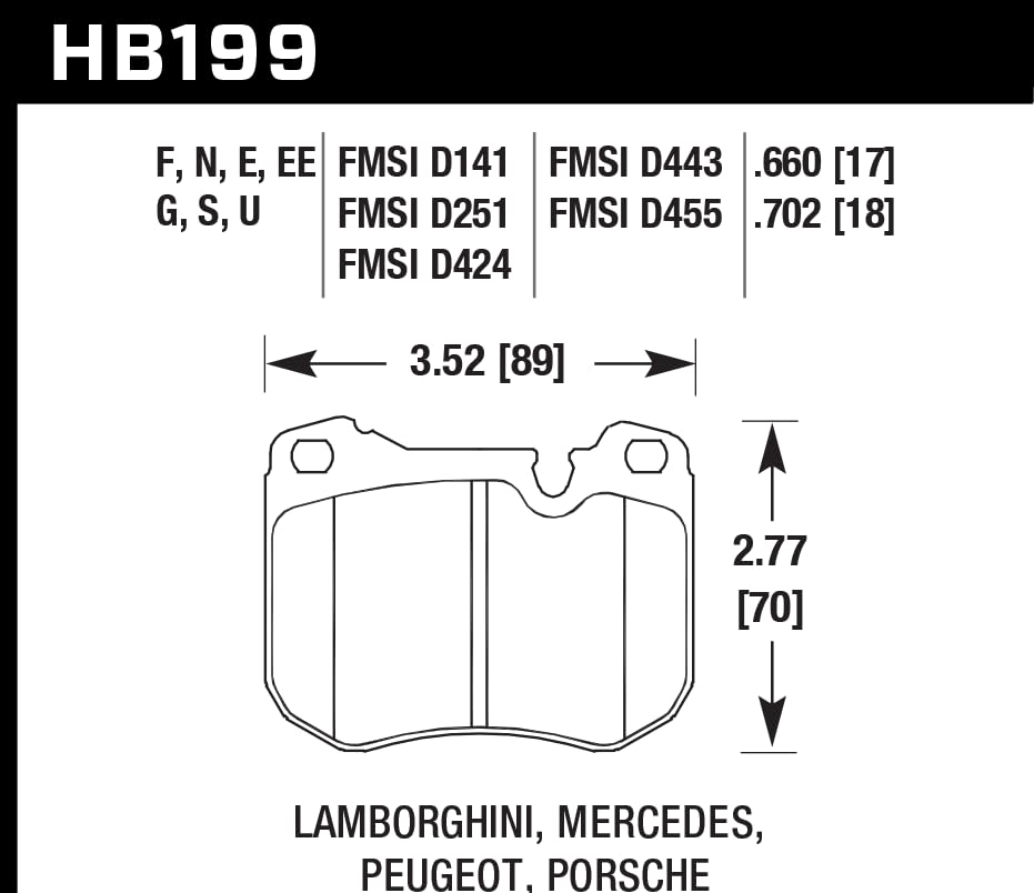 Hawk Performance HPS 5.0 HB199B.702 Street Brake Pads