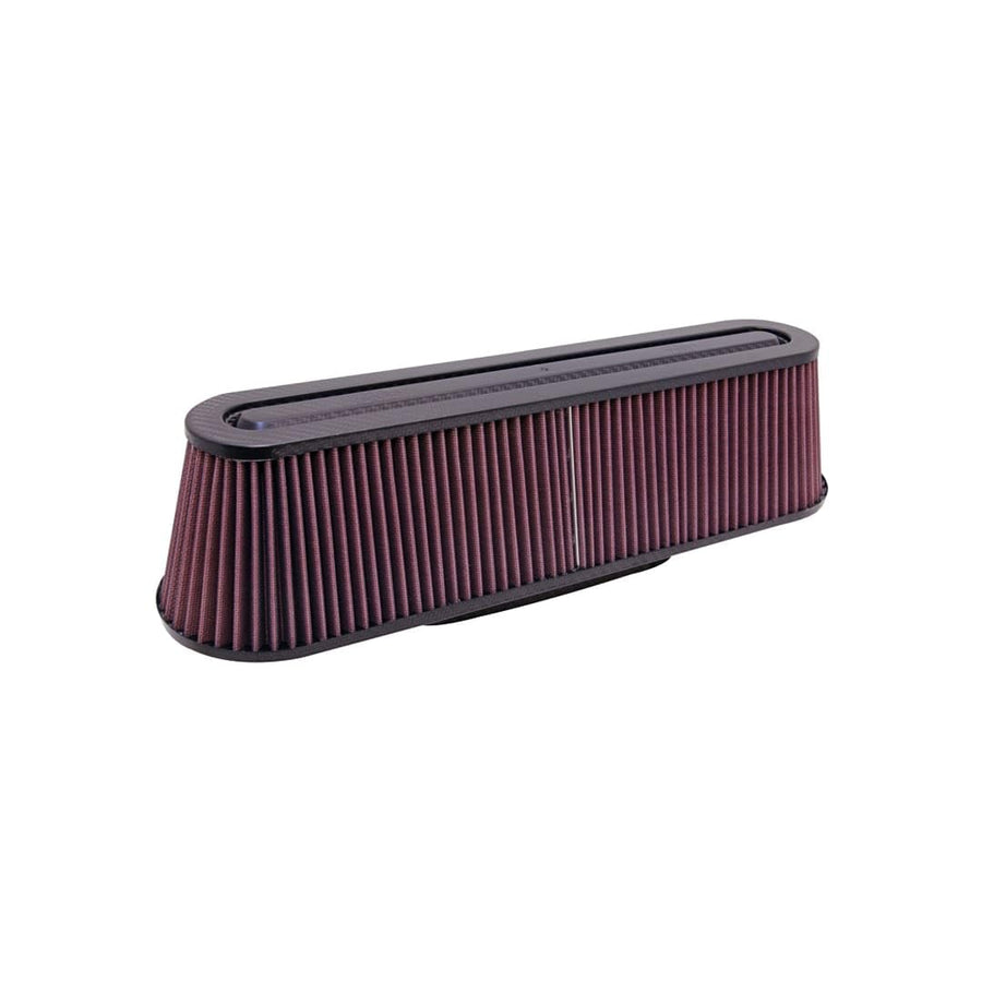 K&N Air Filter Universal - Carbon Fiber Top and Base: High Performance, Premium, Washable, Replacement Engine Filter: Filter Height: 4.625 In, Flange Length: 2 In, Shape: Oval Straight, RP-5161