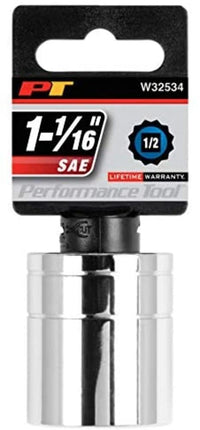 1/2 Drive Performance Tool W32534 12-Point Socket, 1-1/16