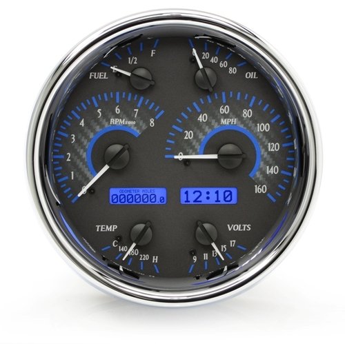 VHX System Single Round, Carbon Fiber Style Face, Red Display