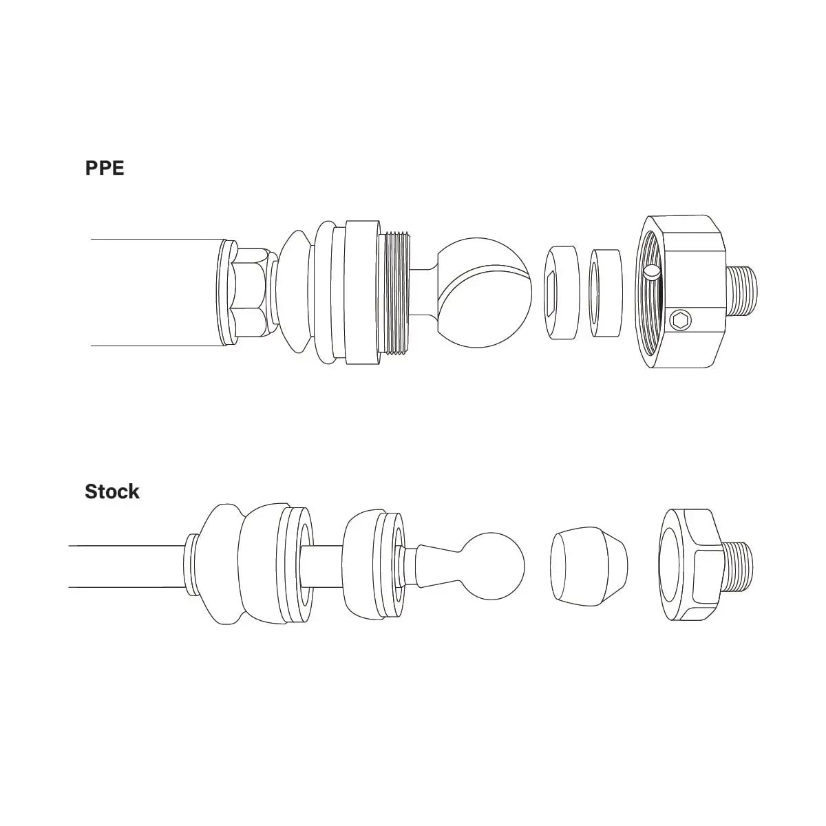 Stage 3 PPE Tie Rod Ends Assemblies 2001 2002 2003 2004 2005 2006 2007 2008 2009 2010 CHEVY GM GMC TRUCKS - 158031500