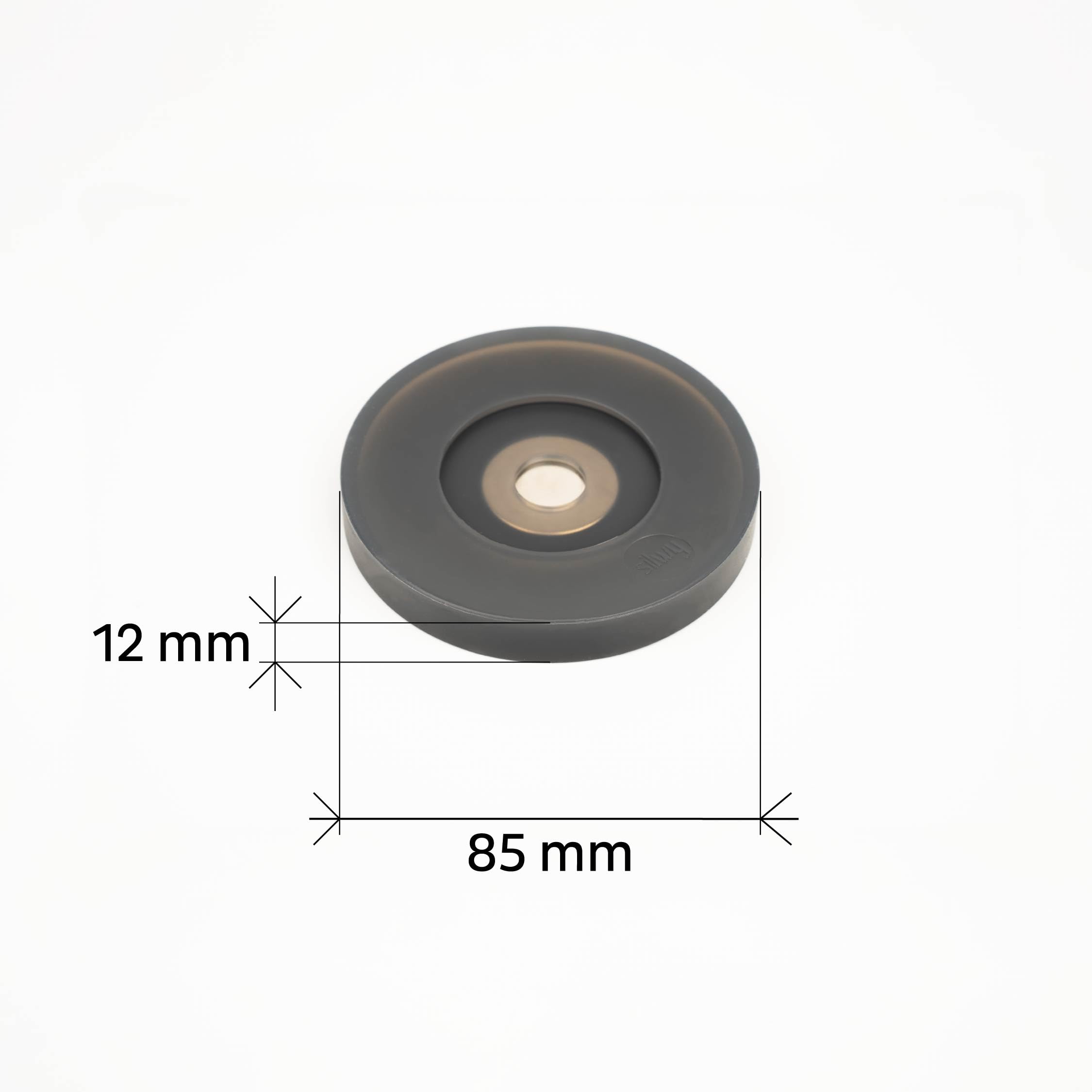 Magnet-Adapter silwy® für bestehende Stielgläser INKL. Metall-Nano-Gel-Pad - für Weingläser, Sektgläser, Pilstulpen - Magnetsystem Zum Nachrüsten, Set aus 1x Magnet-Kondom & 1x Nano-Gel-Pad (Schwarz)