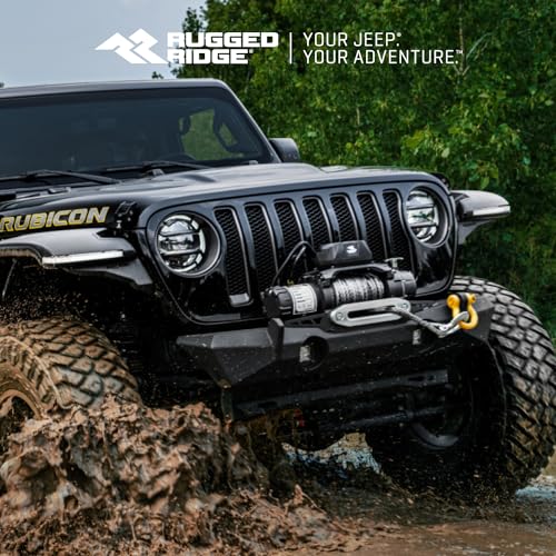 XOR Bumper, Rugged Ridge Front | Mid-Width, Steel, Satin Black | 11541.23 | Fits 2007-2018 Jeep Wrangler JK/JKU