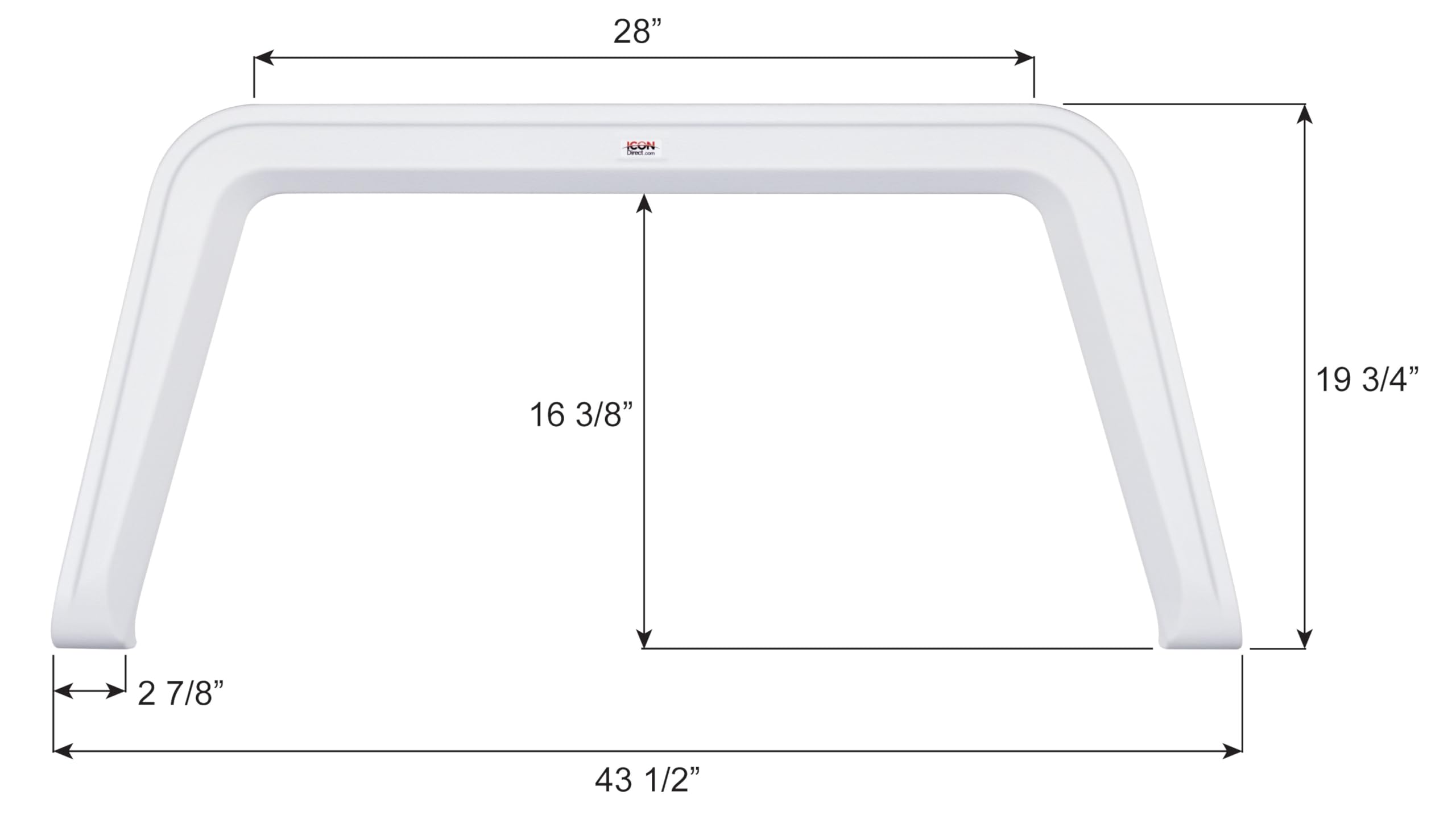 Polar White Icon 15636 Single Axle Fender Skirt FS5636 for Vanguard
