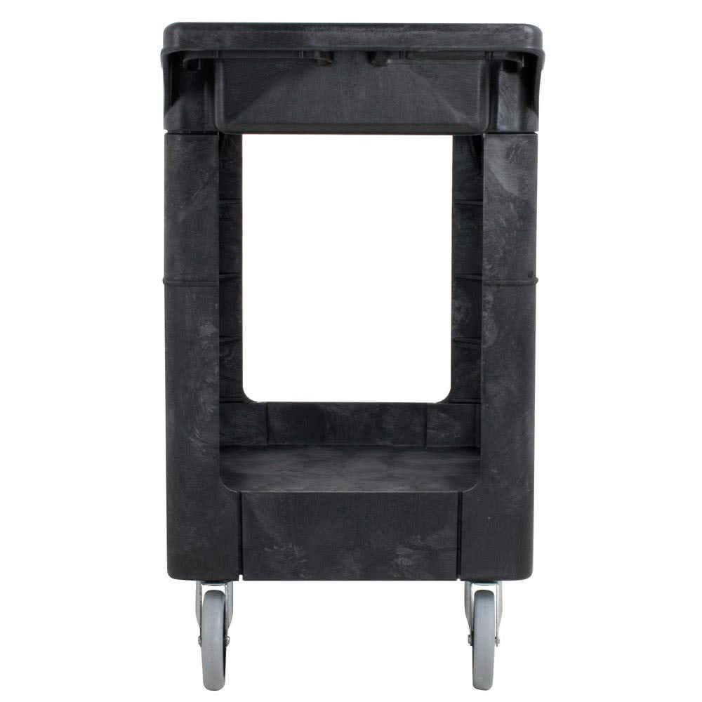 Rubbermaid 2-Shelf Commercial Products Utility/Service Cart Small Flat Shelves Storage Handle 500 lbs. Capacity for Warehouse/Garage/Cleaning/Manufacturing