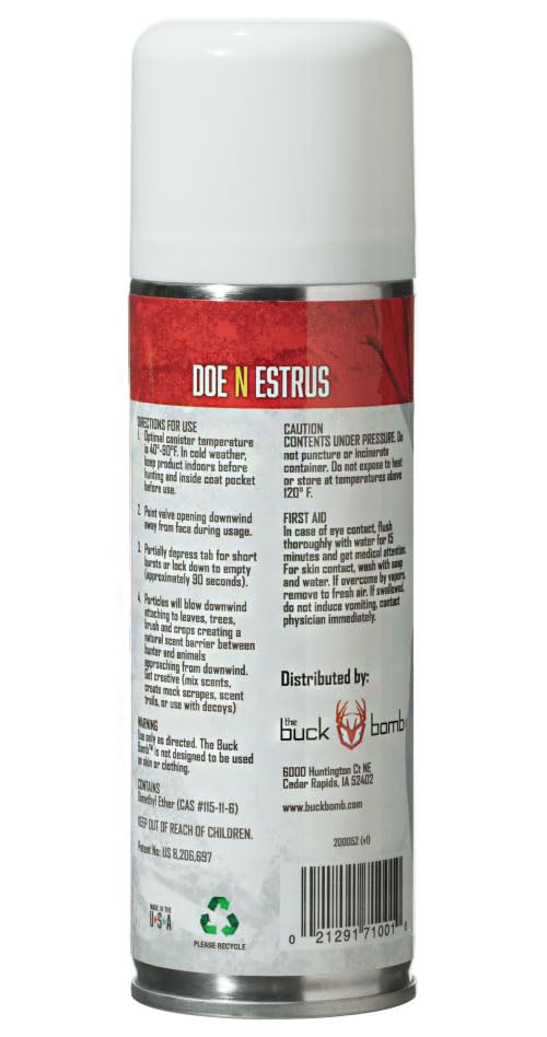 Hunters Specialties Synthetic Doe 'N Estratus Buck Bomb Aerosol | Deer Buck Lure Hunting Primetime Scent for Hunting, 6.65 Oz