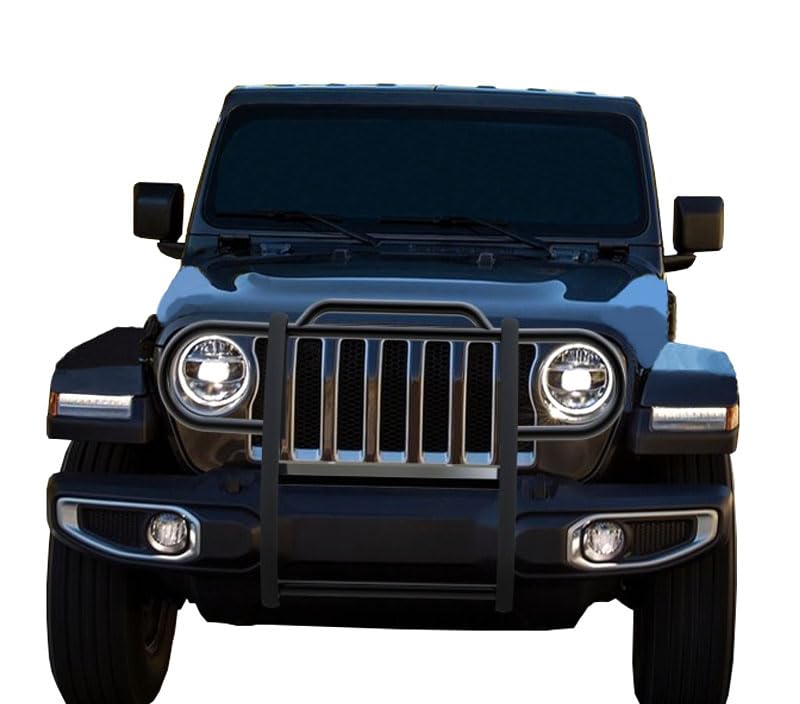 Grille Brush Black Horse Bumper Guard Modular Compatible with 2020-2024 Jeep Gladiator|2018-2024 Jeep Wrangler(Excl. 21-24 V8 Engine and Trims)-17JPJLMA