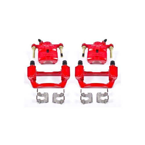 Caliper Set Power Stop For Subaru Forester 2009-2013, Subaru Impreza 2008-2014, Subaru WRX 2012-2021 [Model Specific] Rear Pair of High-Temp Red Powder Coated Calipers S3424