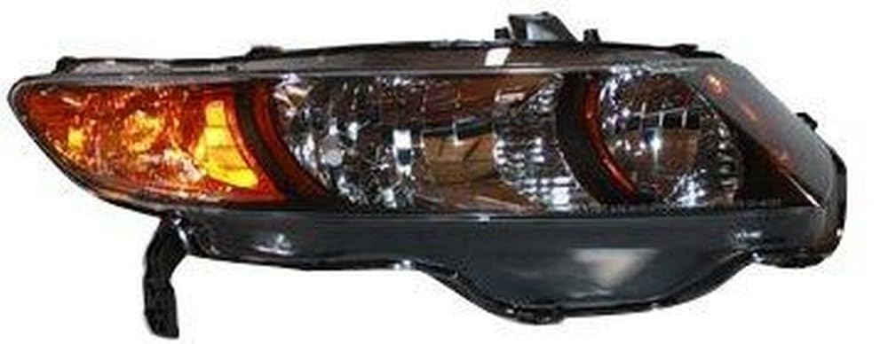 Right Headlight Assembly TYC Compatible with 2006-2009 Honda Civic