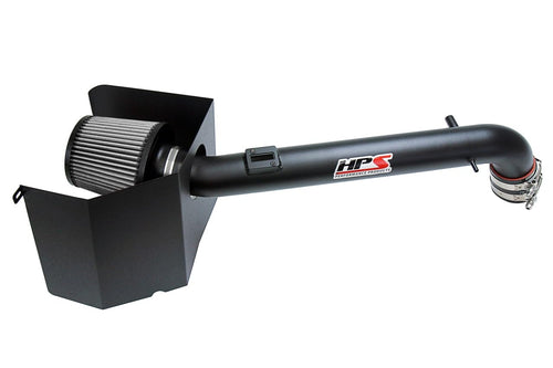 HPS Performance Shortram Black Air Intake Kit + Heat Shield Cool Ram Compatible for 2005-2023 Toyota Tacoma 2.7L, 827-169WB