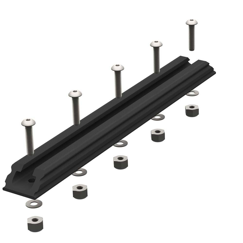 YakAttack GTSL90 GearTrac – Black 8" | Polymer Kayak Gear Track Rail | Compatible with 1/2" Wide Track Hardware | Includes Stainless Hardware | Yak Attack USA-Made Mounting Solution