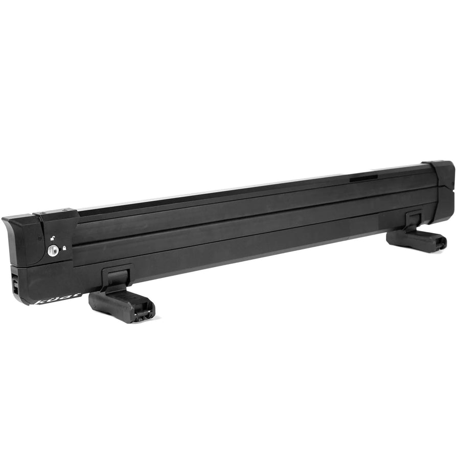 KUAT Switch Universal Sturdy Car Rooftop Crossbars Mounted Winter Sports Gear Clamshell Flip Down Quick Release Ski and Snowboarding Rack with Integrated Locks, Black, Switch 6-6 Skis