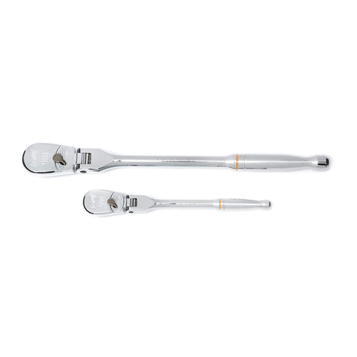 GEARWRENCH 1/4" & 3/8" Drive 90 Tooth Full Polish Flex Head Ratchet Set - 81216T 2 Pc.