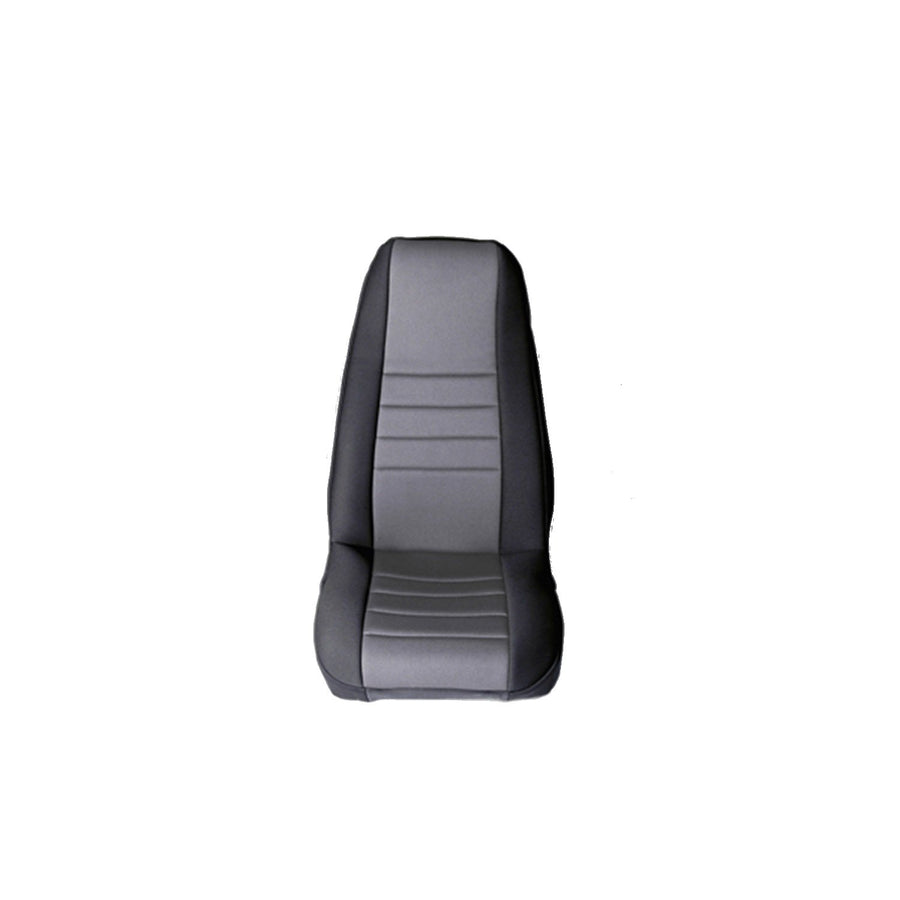 Rugged Ridge Seat Cover Kit 13212.09, Front, Neoprene, Gray; 76-90 Jeep CJ/Wrangler YJ