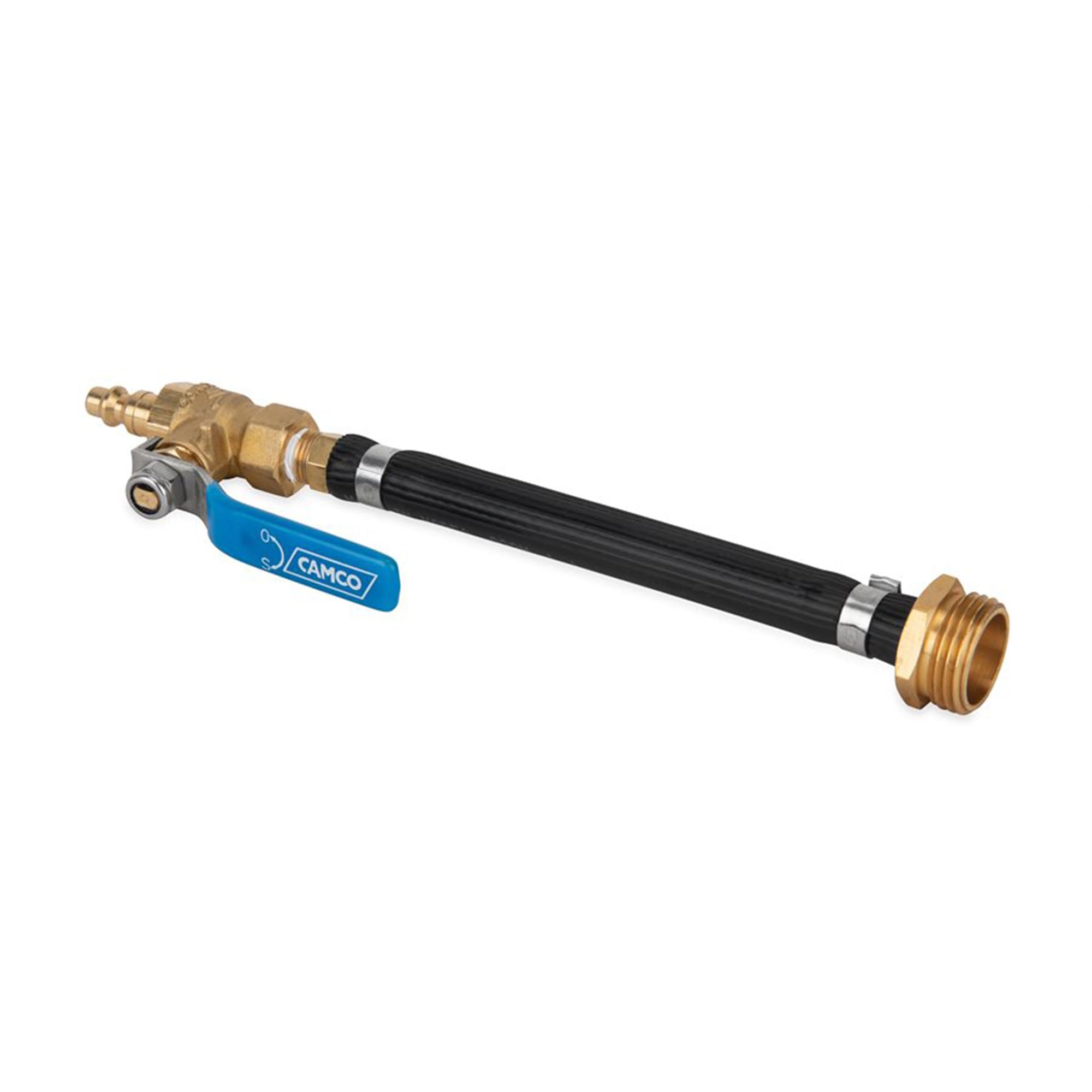 Camco Winterization RV Fresh Water Blow Out Hose with Ball Valve - Easy to Use & Features Double Brass Build - Essential RV Winterizing Tool - for Use with an Air Compressor (36170)
