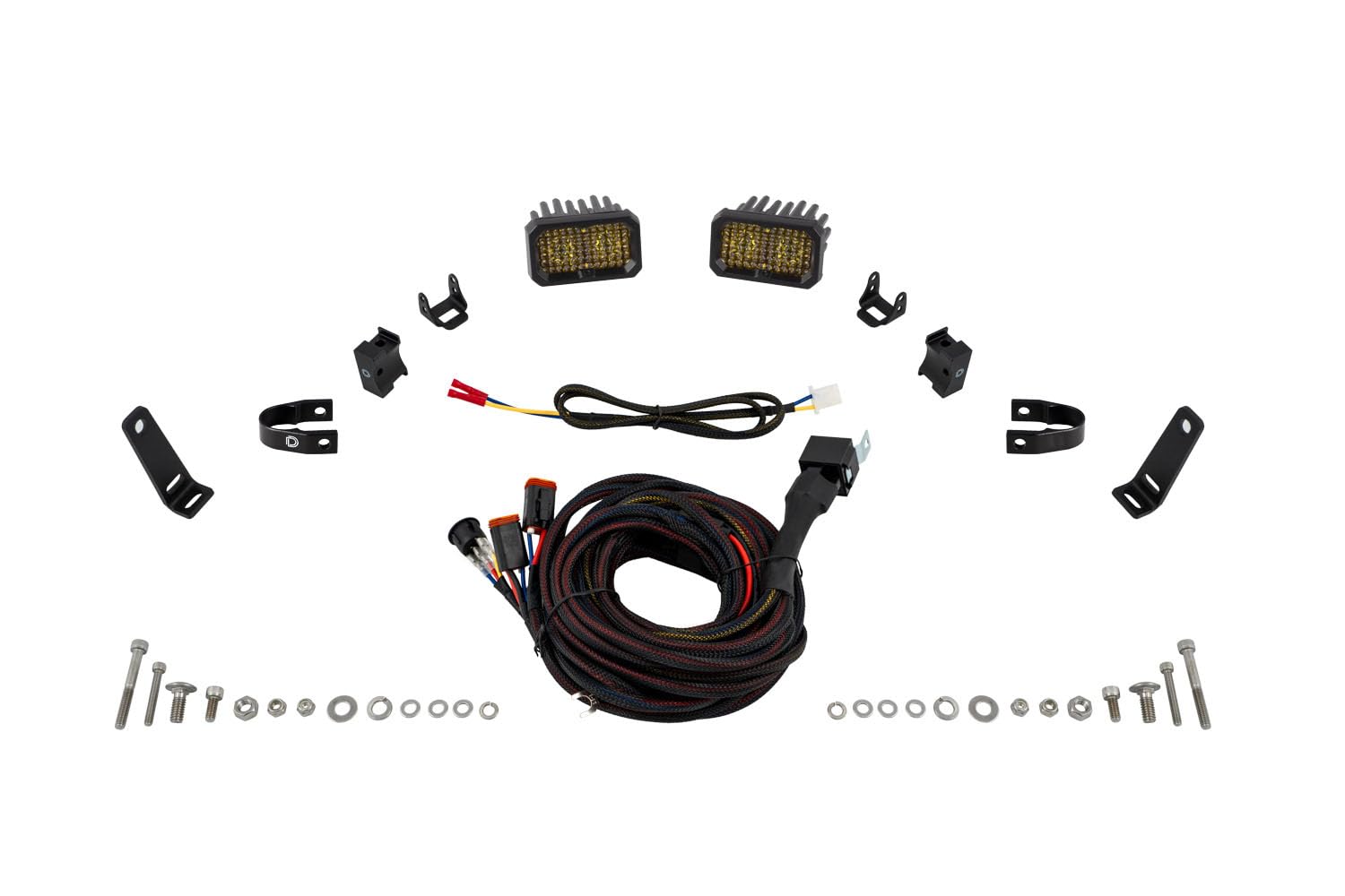 Diode Dynamics C2 Stage Series Universal 1 Inch Roll Bar Chase Light Kit, Pro