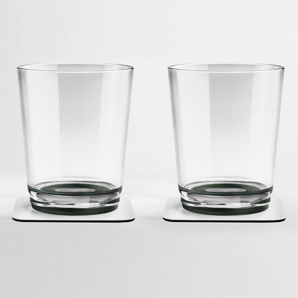 Grey Silwy Magnetic Glass 250 ml with Saucer Set of 2
